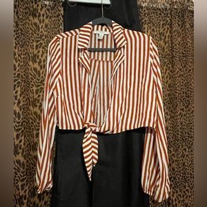 Womens Tie Front Blouse